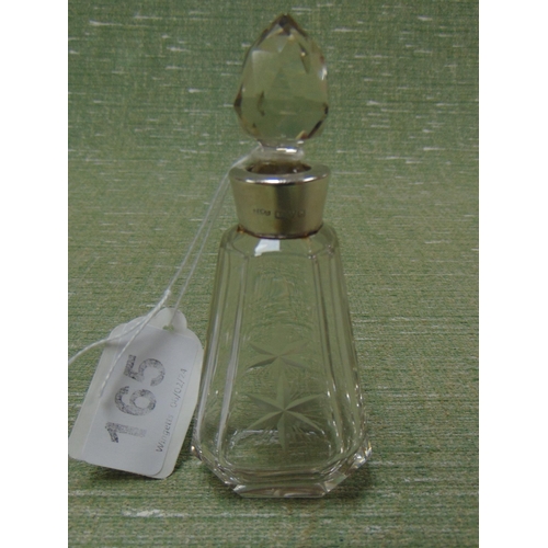 165 - Antique silver scent bottle, with stopper and silver collar, maker Joseph & Richard Griffin, Chester... 