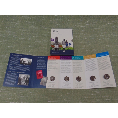 174 - Cased 50p coin commemorative set.