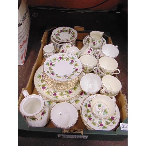 262 - Comprehensive Royal Worcester Bacchanal tea set.