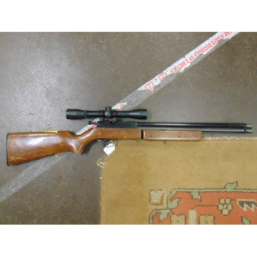 34 - Sharp Inova 2 .22 air rifle with scope. Please note: Purchasers must be over 18 and photographic ID ... 