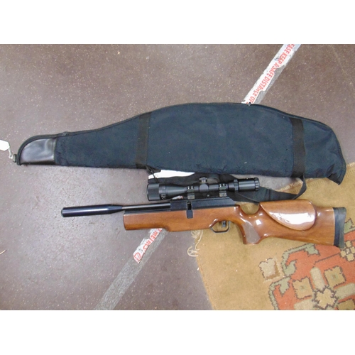 35 - Bolt action ON02673 Co2 bolt action air rifle with scope, in slip. Please note: Purchasers must be o... 