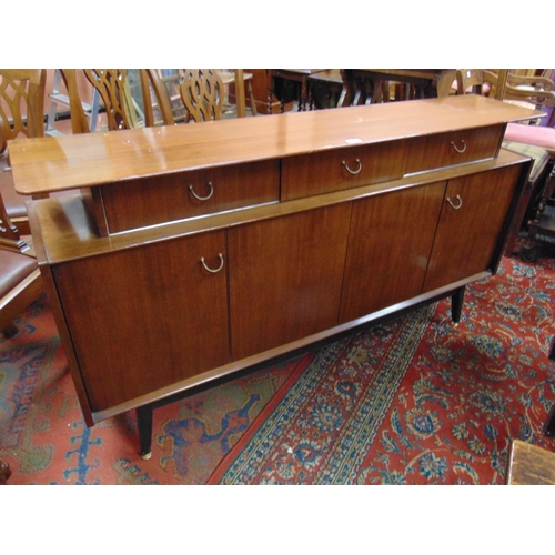 354 - E Gomme retro sideboard, having three short drawers above pair of concertina doors. 33 x 58 x 12