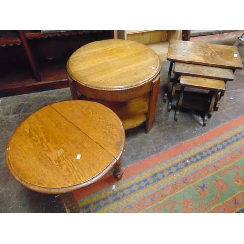 356 - Art Deco centre table, one other and a barley twist example. (3)