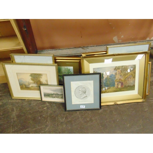 379 - Quantity of framed and glazed pictures/ engravings/ etc.