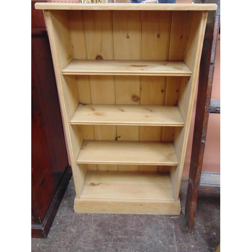 383 - Pine narrow form bookcase, 42 x 24 x 9.5