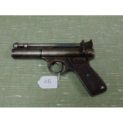 46 - Webley ''Senior'' hand pistol. Please note: Purchasers must be over 18 and photographic ID must be p... 