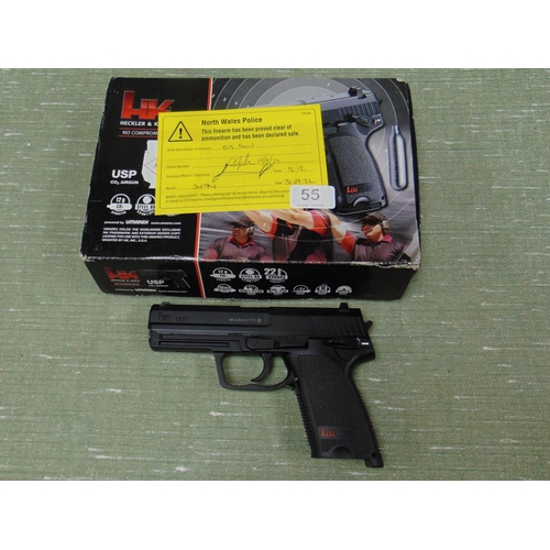 55 - Boxed HK Co2 VSP air gun. Please note: Purchasers must be over 18 and photographic ID must be produc... 