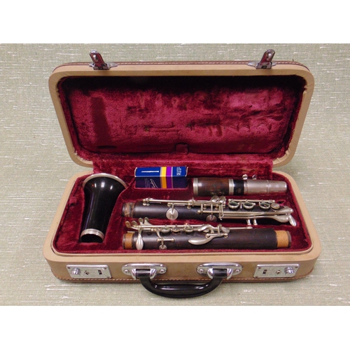 83 - Cased Leslie Shepherd, B flat clarinet.