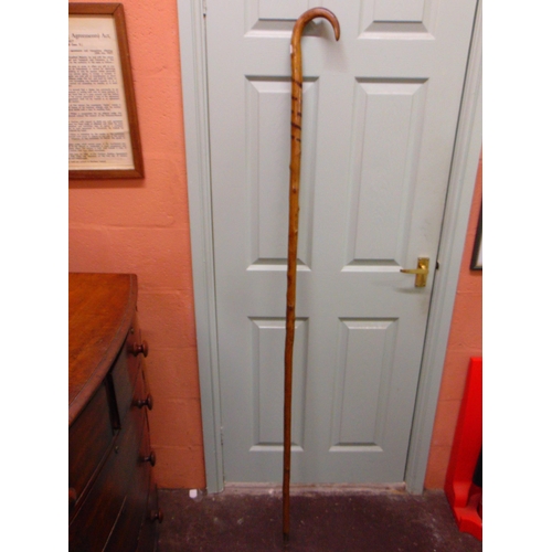 19 - 1898 Mont Blanc ice pick crook walking stick. 70