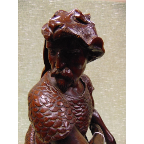 79 - Good carved wooden figure, Titan, 21