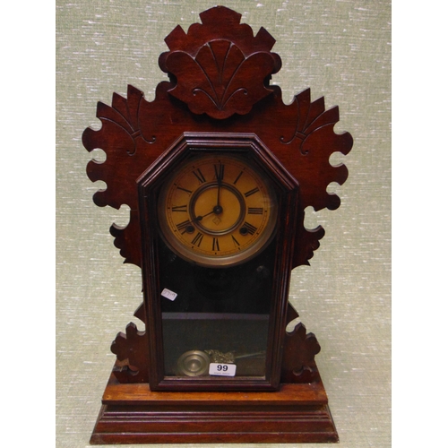 99 - Ansonia mantle clock, having Roman numerals, 22