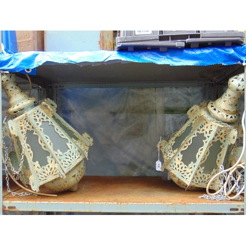 14 - Pair of Moroccan lamps, each 21