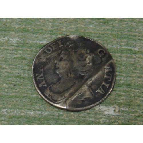 180 - Silver 1711 Queen Anne shilling.