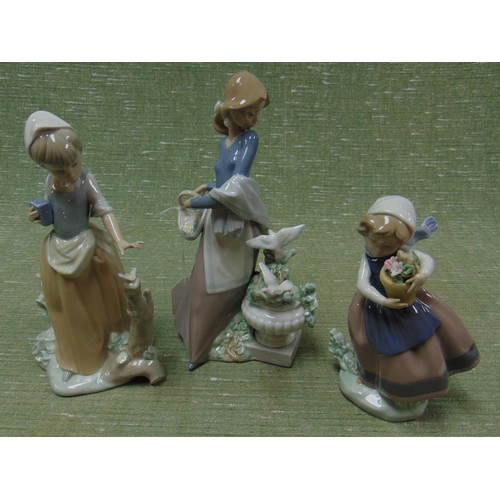 205 - Two Lladro figures, ladies and a Nao example. (2)