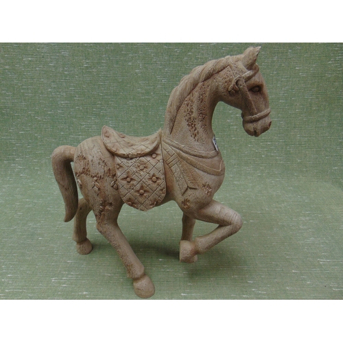 257 - Contemporary prancing horse figure, 18