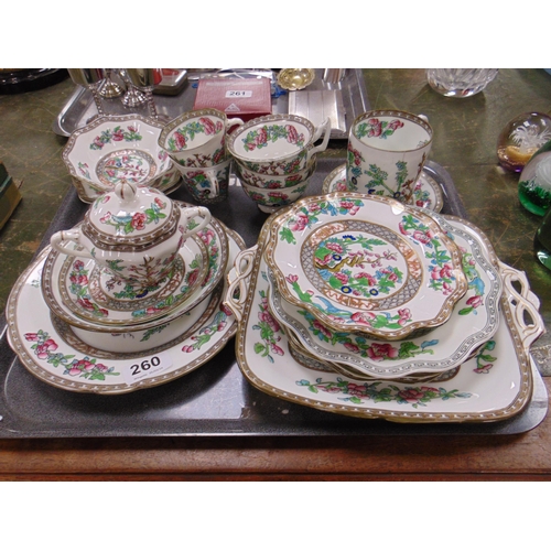 260 - Coalport Indian tree pattern tea set, approx 21 pieces.