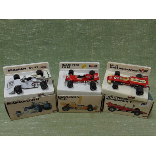 285 - Three boxed Polistil collectable model vehicles.