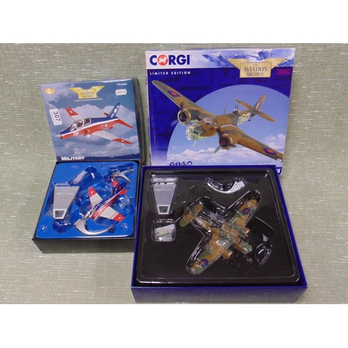 307 - Boxed Corgi limited edition Blenheim MK1V and an Aviation Archive Aerospace Hawk.