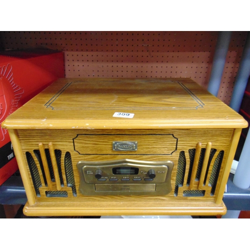 309 - Dankin combi record player, radio and CD player.