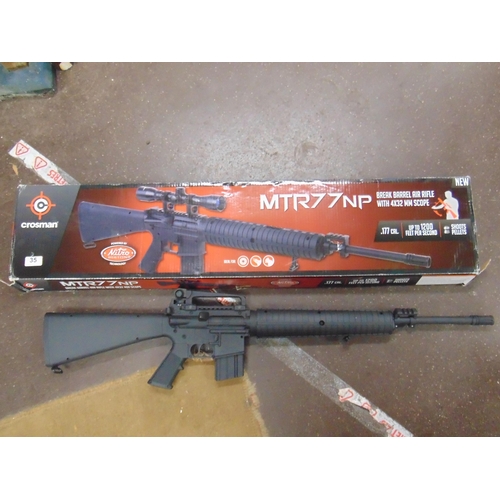 35 - Boxed Crosman MTR77NP .177 air rifle . Please note: Purchasers must be over 18 and photographic ID m... 