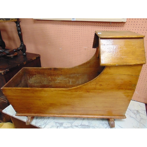 398 - Antique pine cradle.