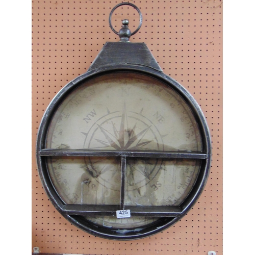 425 - Novelty compass form wall shelf .