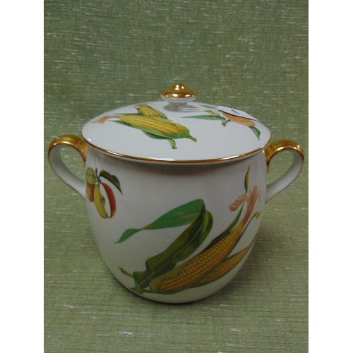 8 - Royal Worcester Evesham pattern two handled pot.