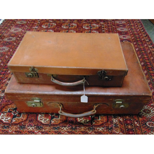 108 - Two vintage suitcases.