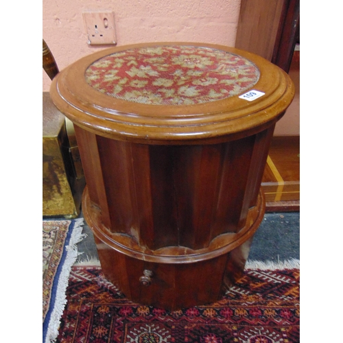 109 - Victorian mahogany cylindrical commode stool, 18