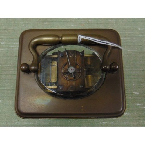 159 - Antique French brass cased carriage clock, 5