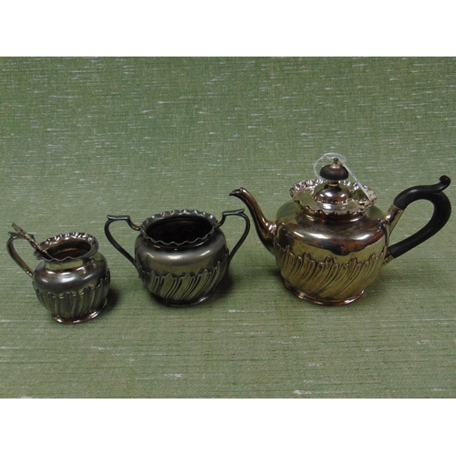 27 - Plated three piece batchelor's tea set.