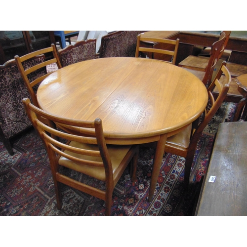 352 - G Plan Fresco teak dining suite, comprising extending table, four ladder back chairs and a sideboard... 