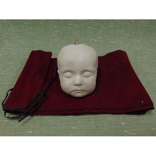 410 - Antique infant death mask.