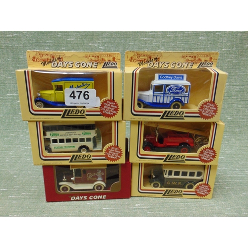 476 - Six boxed Lledo Days Gone collectable model vehicles.