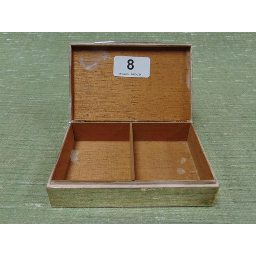 8 - George Jenson sterling rectangular cigarette box.