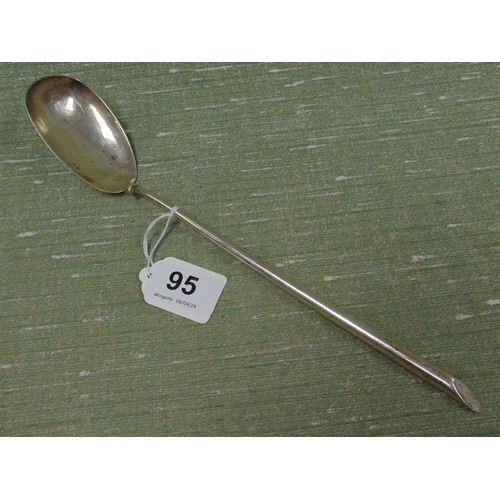 95 - Silver basting spoon, maker A & J Zimmerman Ltd , Birmingham 1900.