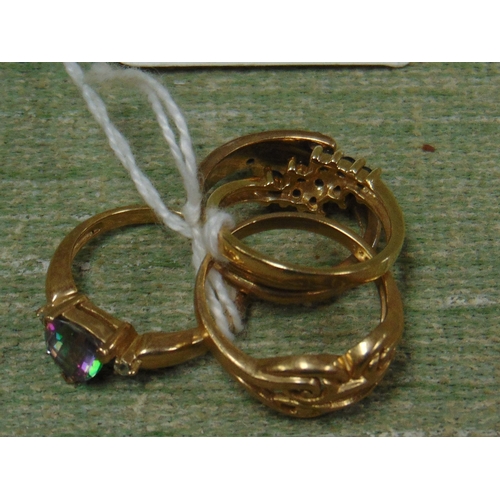 97 - Four 9ct gold rings, 12.5 gms.