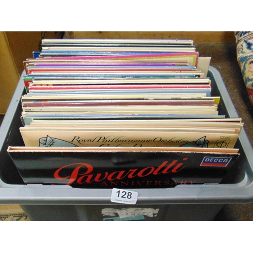 128 - Box of LP records.