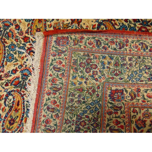 2 - Persian rug, having geometric floral pattern.