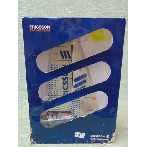 226 - Boxed Ericson racing team model boat.