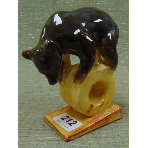 212 - Russian glazed pottery bear.