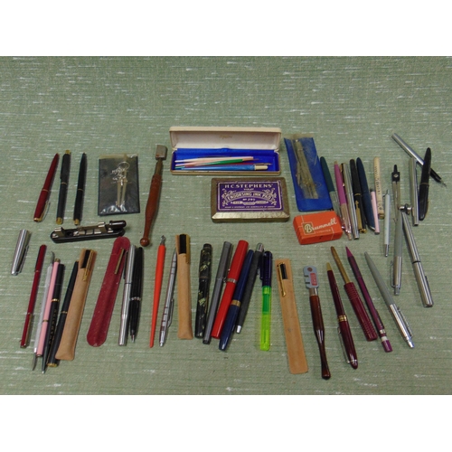 220 - Box of pens, etc.