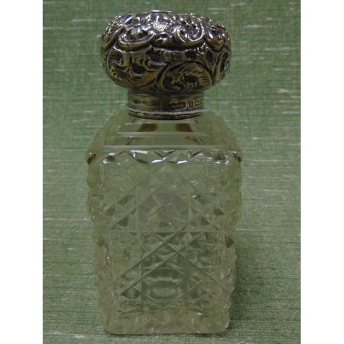 46 - Cut glass silver mounted dressing table jar, maker Miller Bros, Birmingham, 1903.