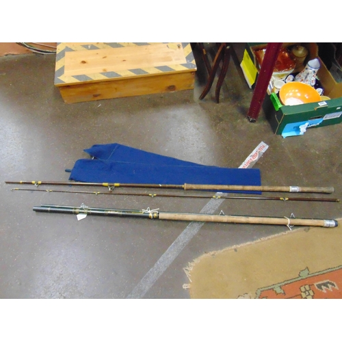 536 - House of Hardy Richard Walker 10' Carp rod in bag, together with an Abu mark 5 zoom 13' match rod.