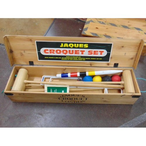 188 - Jaques cased croquet set.