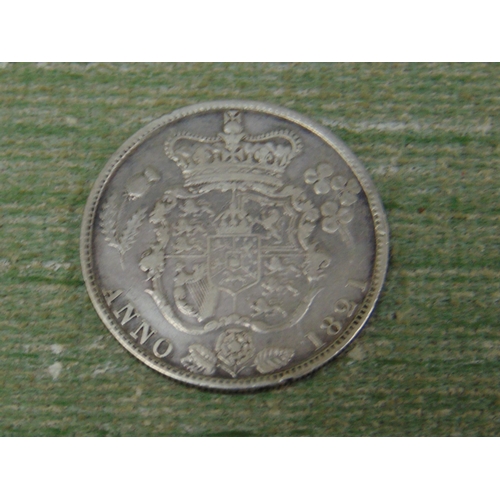 297 - Silver George IV 1821 half crown.