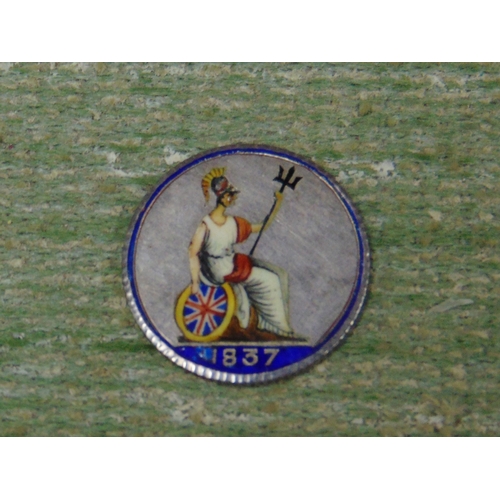 305 - Enamelled silver William IV groat, 1837.