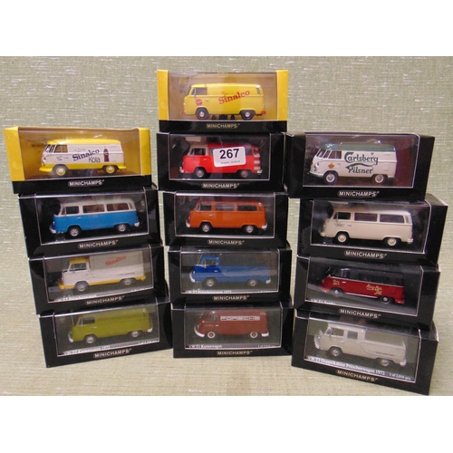 267 - Quantity of cased Minichamps collectable model vehicles.