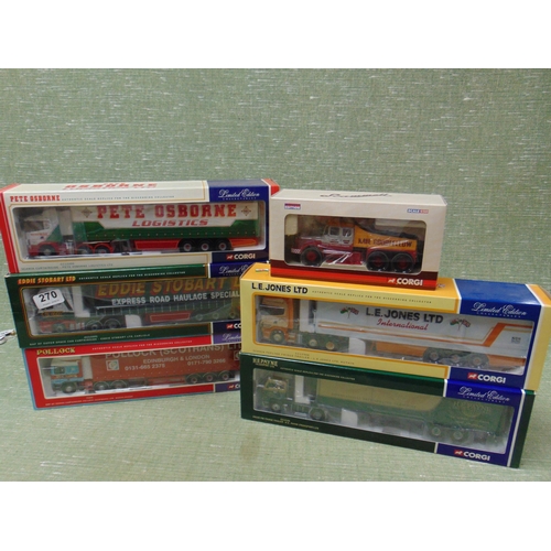 270 - Six boxed Corgi collectable model vehicles.