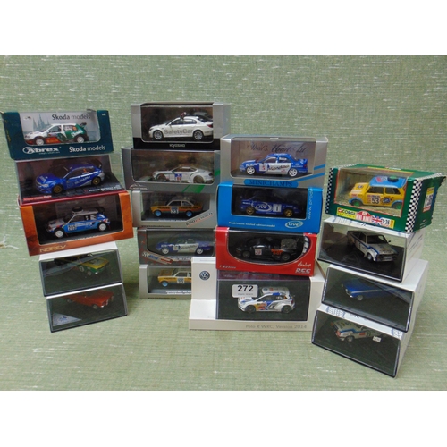 272 - Quantity of boxed collectable rally cars.